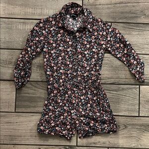 Art Class girls Vibrant Floral Romper Medium 7/8